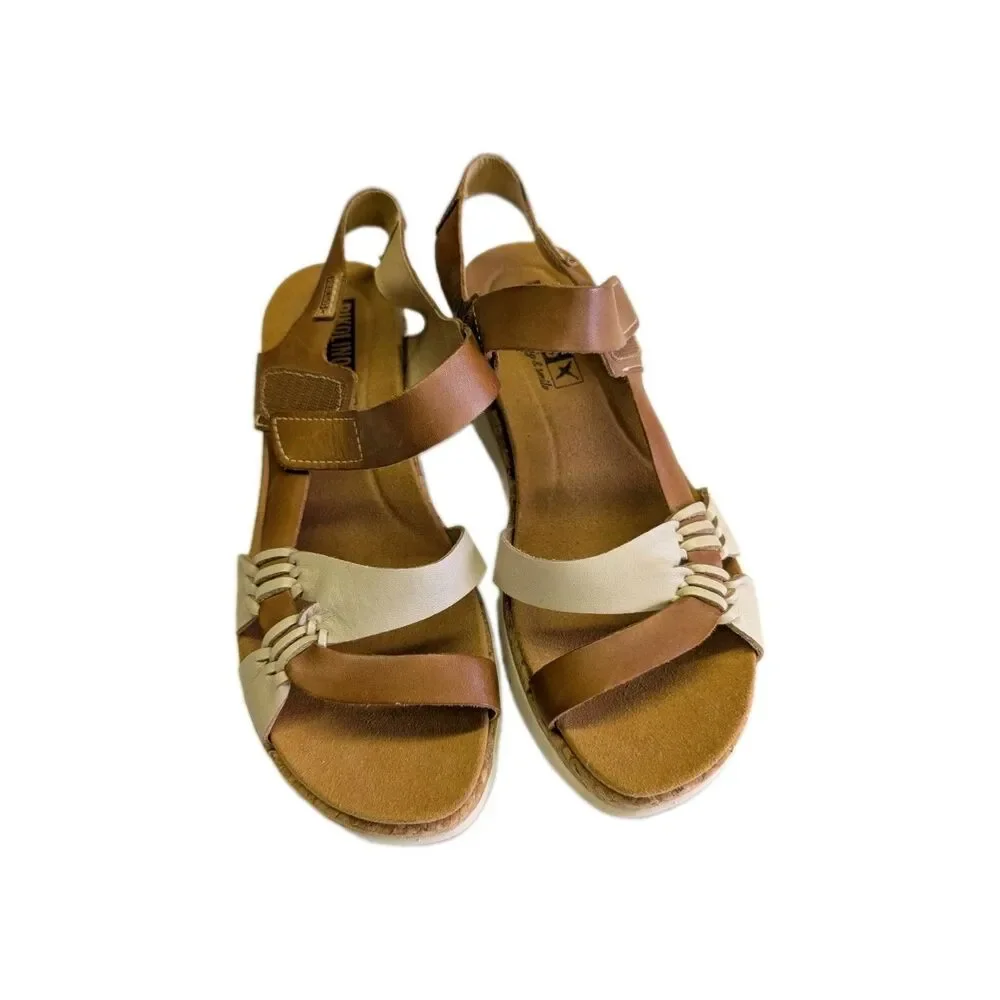 PIKOLINOS Palma Leather Sandals Women's Size 41 (US 10-10.5) Wedge W4N-0968C1